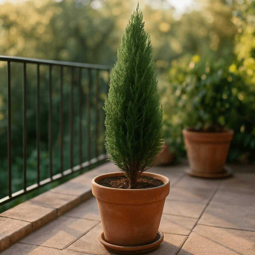 Cyprès en pot sur terrasse : drainage et hivernage faciles
